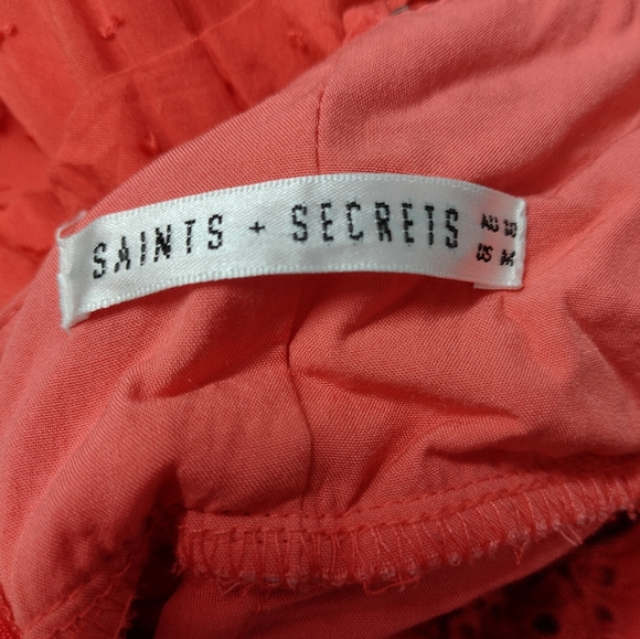 Saints & secrets orange top size M - Picture 2 of 4